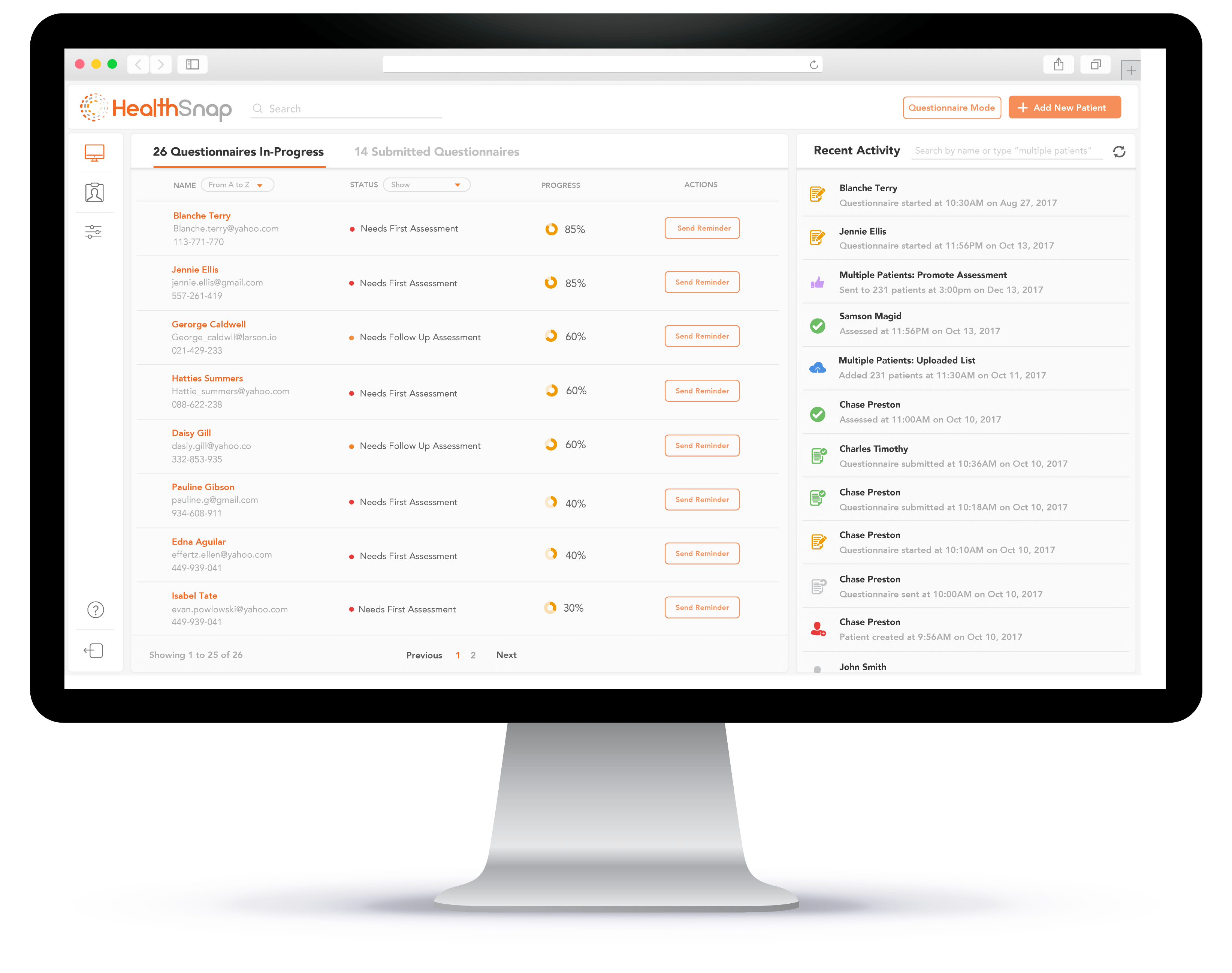 Dashboard1 patient tracking system