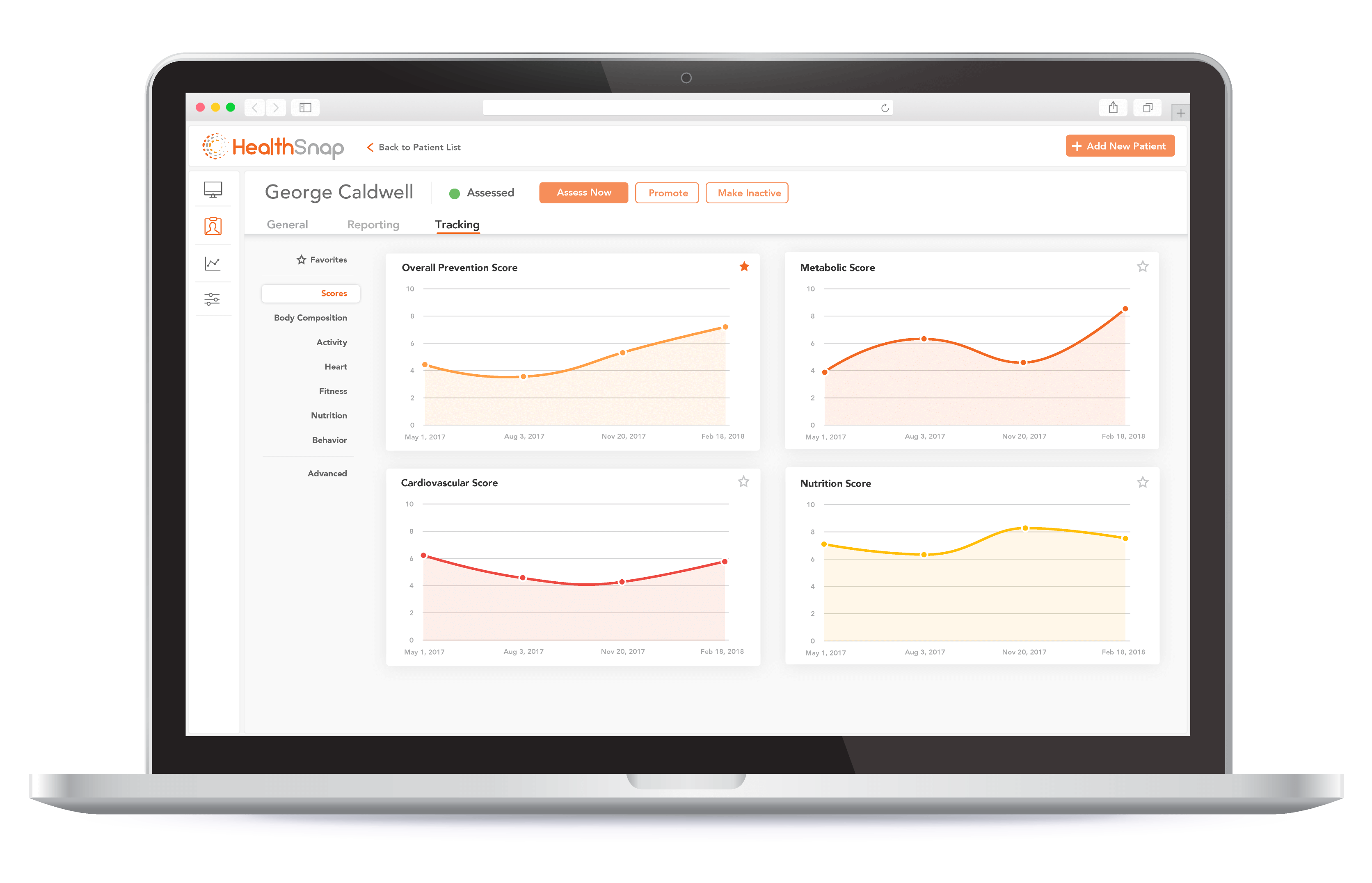 Tracking health data management