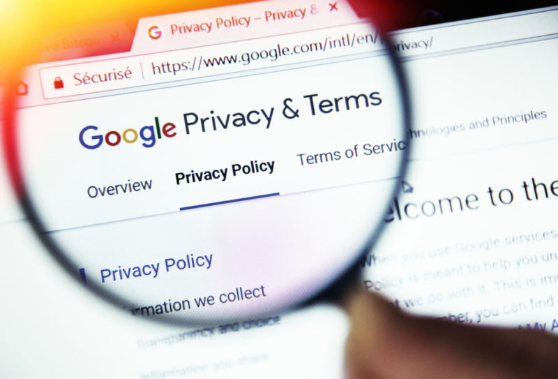 google privacy and security
