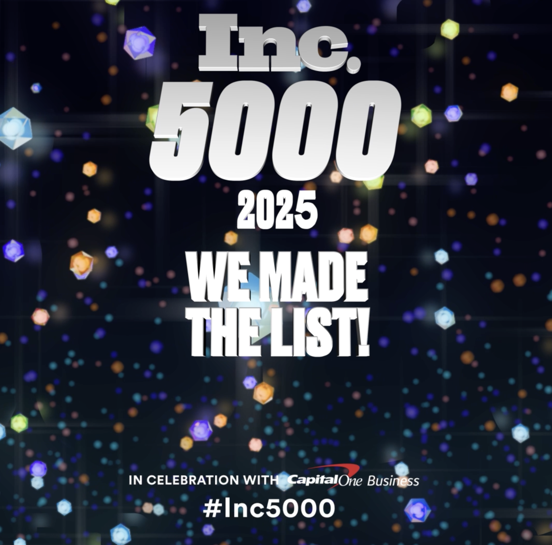 Inc. 5000 award announcement.